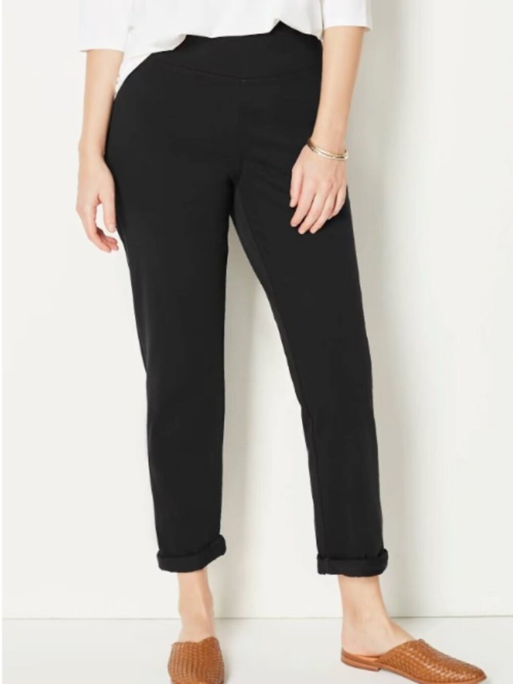 LARGE TALL - J.Jill Wearever Black Stretch Boyfriend Jeans